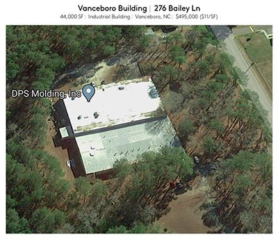 New Location in Vanceboro, bird eye view